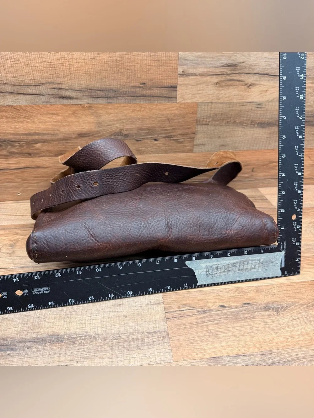Handcrafted Dark Brown Leather Crossbody Bag